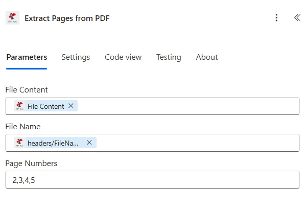 Estrai pagine Power Automate
